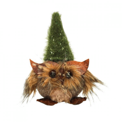 Deurstopper uil Hedwig groen 21 cm