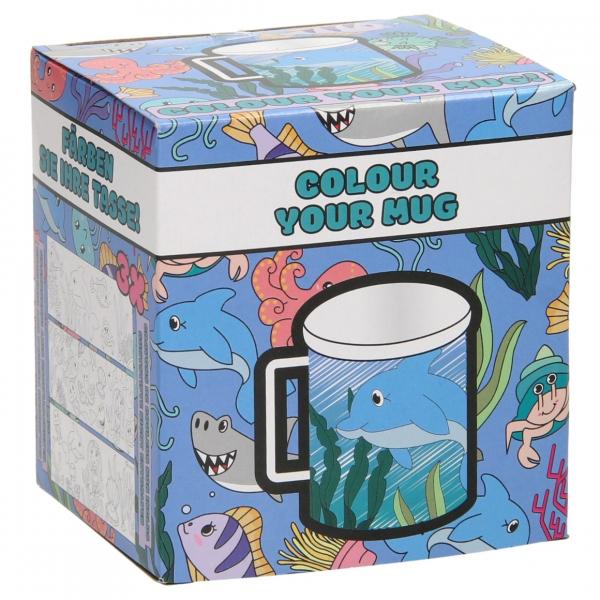Färbe deine eigene Tasse Meerestiere 250 ml