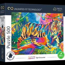 Farbspritzer Tiger - UFT Puzzle 500 Teile