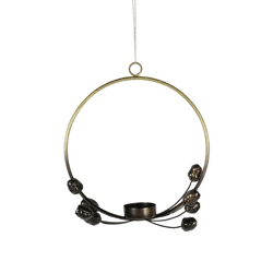 Pendant tea light holder Cone bronze 22.5 cm