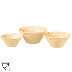 J-LINE Schale Pfirsich 20 cm 3er Set