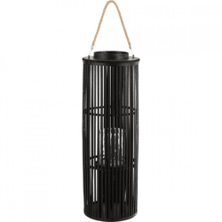 J-Line lantern Tube bamboo black 80 cm