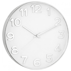 J-Line wall clock white/silver 40 cm