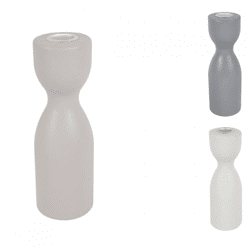 Candle holder Cottage wood 18 cm 3 assorted