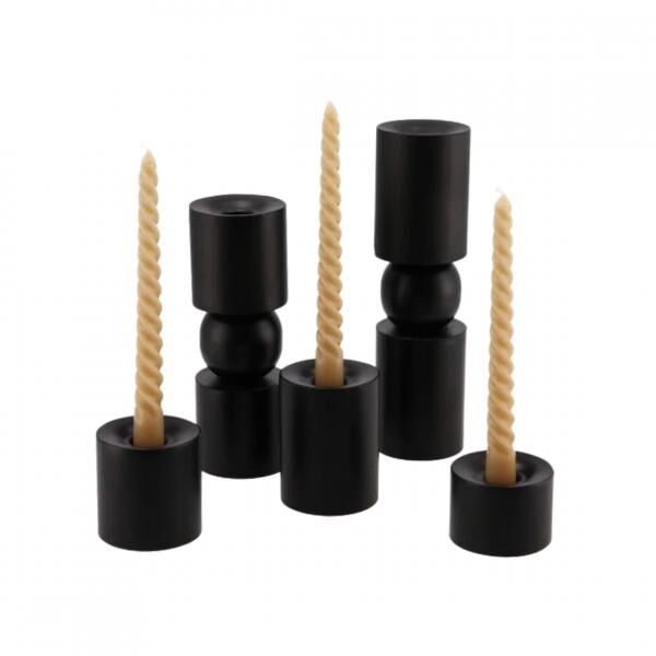 Kerzenständer Dobra schwarz 9 cm