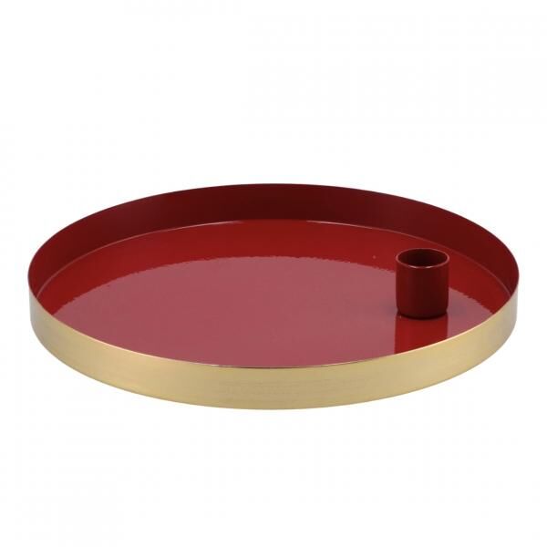 Kerzenständer rund Marrakesch bordeaux 22 cm