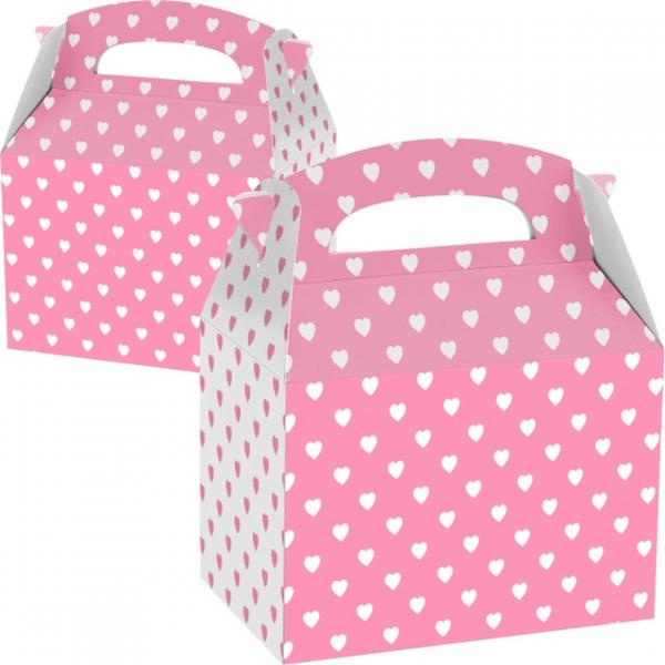 Leckerli-Box Herzen rosa 18 cm