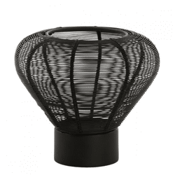 Light and Living tea light holder Mealynn black 21 cm