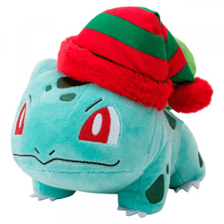 Pokémon - Christmas Bulbasaur Plüschfigur - 20 cm