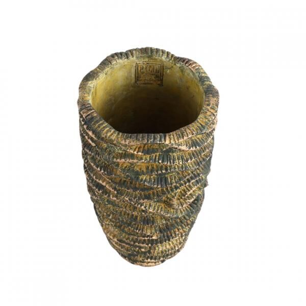 PTMD Blumentopf Waves braun hoch M 32 cm