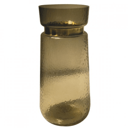 PTMD Vase Quilio Geformtes Glas braun 30 cm