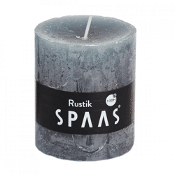 (R) Spaas Stumpenkerze rustikal grau 7 x 8 cm