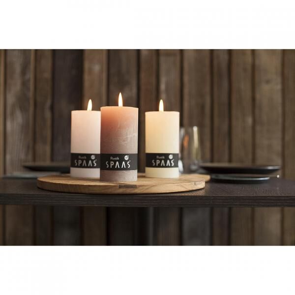 (R) Spaas stump candle Rustic blue 7 x 13 cm