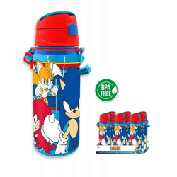 Sonic The Hedgehog - Aluminium Trinkflasche im Display - 600 ml
