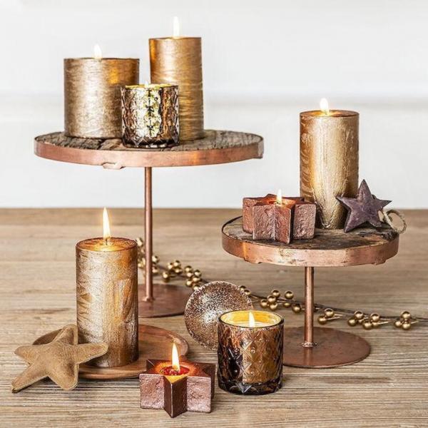 Spaas Kerze in Glas Bronze 7,5 cm