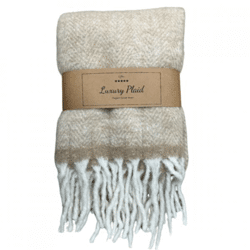 Take a Plaid Polyplaid Mohair beige 130 x 170 cm