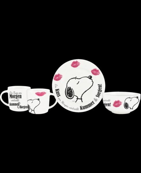 The Peanuts "Ein Kuss am Morgen" - Fr&uuml;hst&uuml;cksset, 3. tlg.