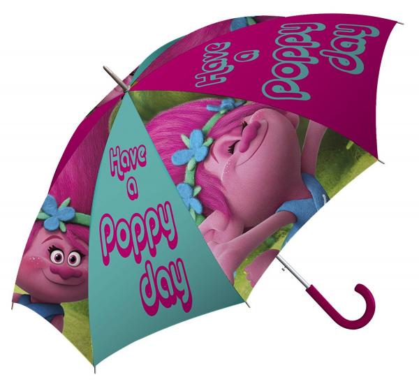 Trolls - Stick umbrella pink 40 cm