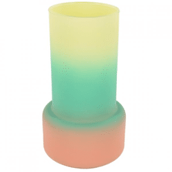 Vase Shae matt gelb/türkis/lachsrosa 17 cm