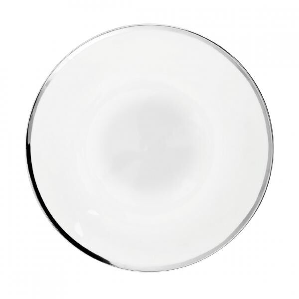 Vtwonen tiefer Teller Weiß Silber 25,5 cm
