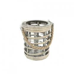 Windlight Tourne gray/brown 18 cm