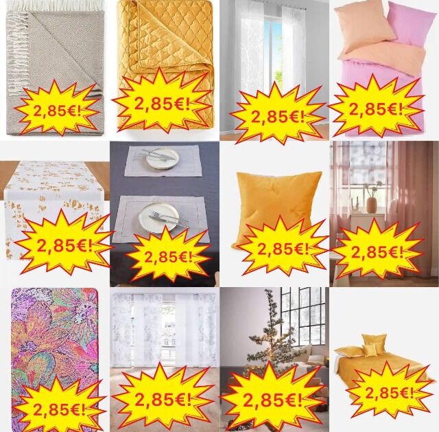 2,85€ Haushaltswaren Mix Kategorie A Bettwäsche Handtücher Matten Lampen Taschen Duschvorhänge Lager Deutschland sofort lieferbar