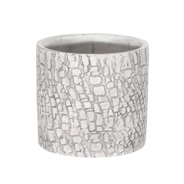 Blumentopf Arica Zylinder grau 11 cm
