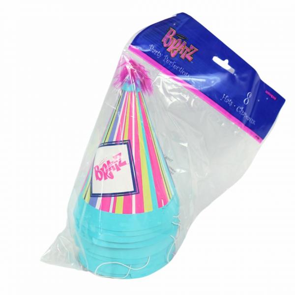 Bratz Partyhüte mit Gummiband 16 cm 8 Stück