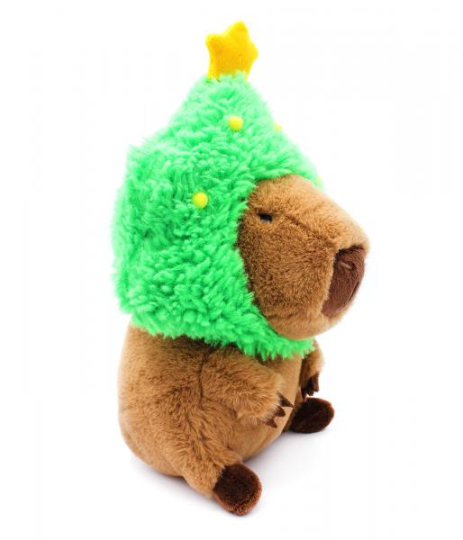 Capybara mit Weihnachtsbaum - Pl&uuml;schfigur - 32 cm