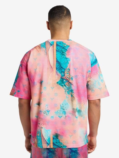 Carlo Colucci Tshirt rosa muster Uvp 99,95€ oversize unisex