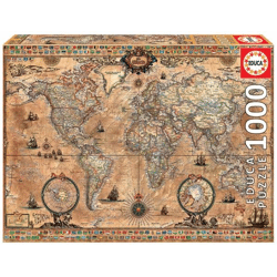 Educa Puzzle 9215159 - Antique World Map - 1000 pieces jigsaw puzzle
