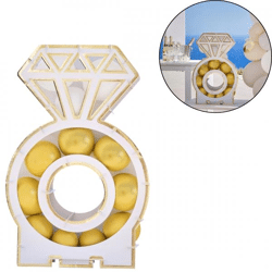 Ginger Ray balloon mosaic Ring white/gold 76 cm