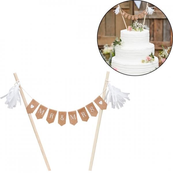 Ginger Ray cake topper Mr & Mrs 18 cm