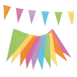 Garland pennant colorful - 3,6 m