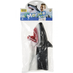 Hand puppet shark black and white 17 cm