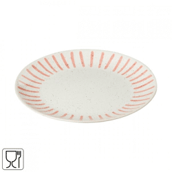 J-Line bord porselein roze 21.5 cm