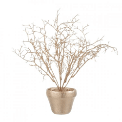 J-Line kunstplant in pot champagnekleurig 30 cm