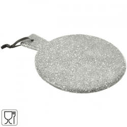 J-LINE Servierbrett Marmor grau 38 cm