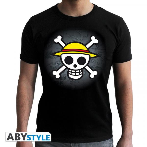 ONE PIECE - Tshirt "Skull with map" Gr&ouml;&szlig;e: M