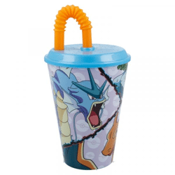 Pokémon - Trinkbecher mit Deckel & Strohhalm 430ml