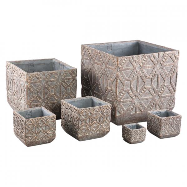 PTMD Blumentopf Jenah braun L 30 cm