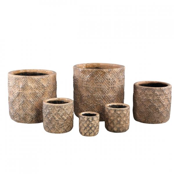 PTMD Blumentopf Melton L braun 25 cm