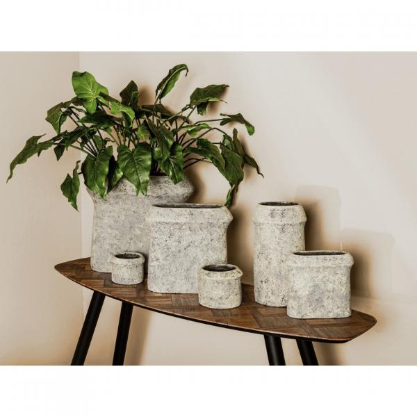 PTMD Blumentopf Nimma hoch S zementgrau 30 cm