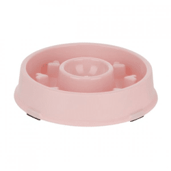 Relaxdays Hund Anti-Kau-Futterschale Herzen rosa 19,5 cm