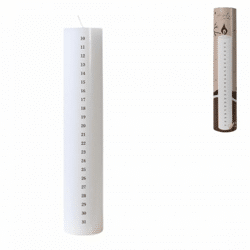 SENZA Advent candle white 5 x 25 cm