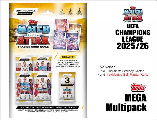 Topps UEFA Champions League 2025/2026 TC &ndash; MEGA MULTIPACK