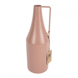 Vase Bottle metal old pink 29 cm