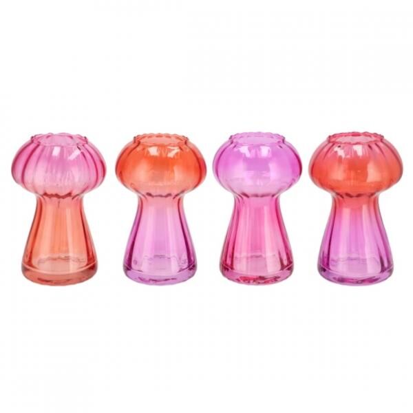 Vase Nova rosa 17 cm 4 Stück sortiert