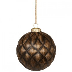 Wilko kerstbal Nordic Antique bruin 10 cm