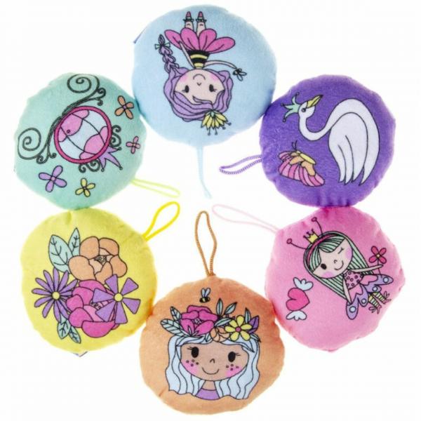 Anhänger Plüsch Prinzessin 10 cm 6 Stück sortiert